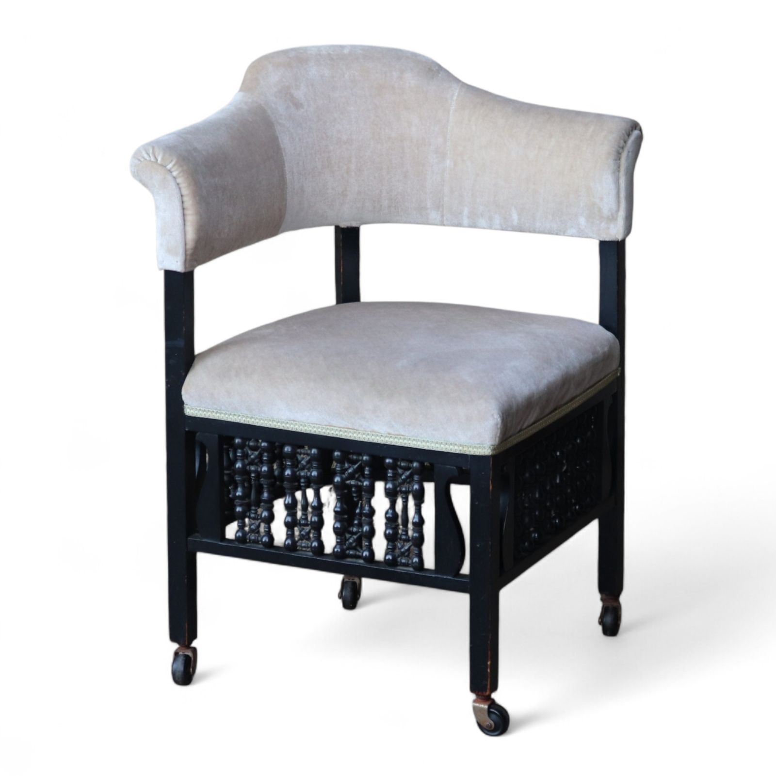 Antique Edwardian Ebonised Corner Chair / Armchair photo buy