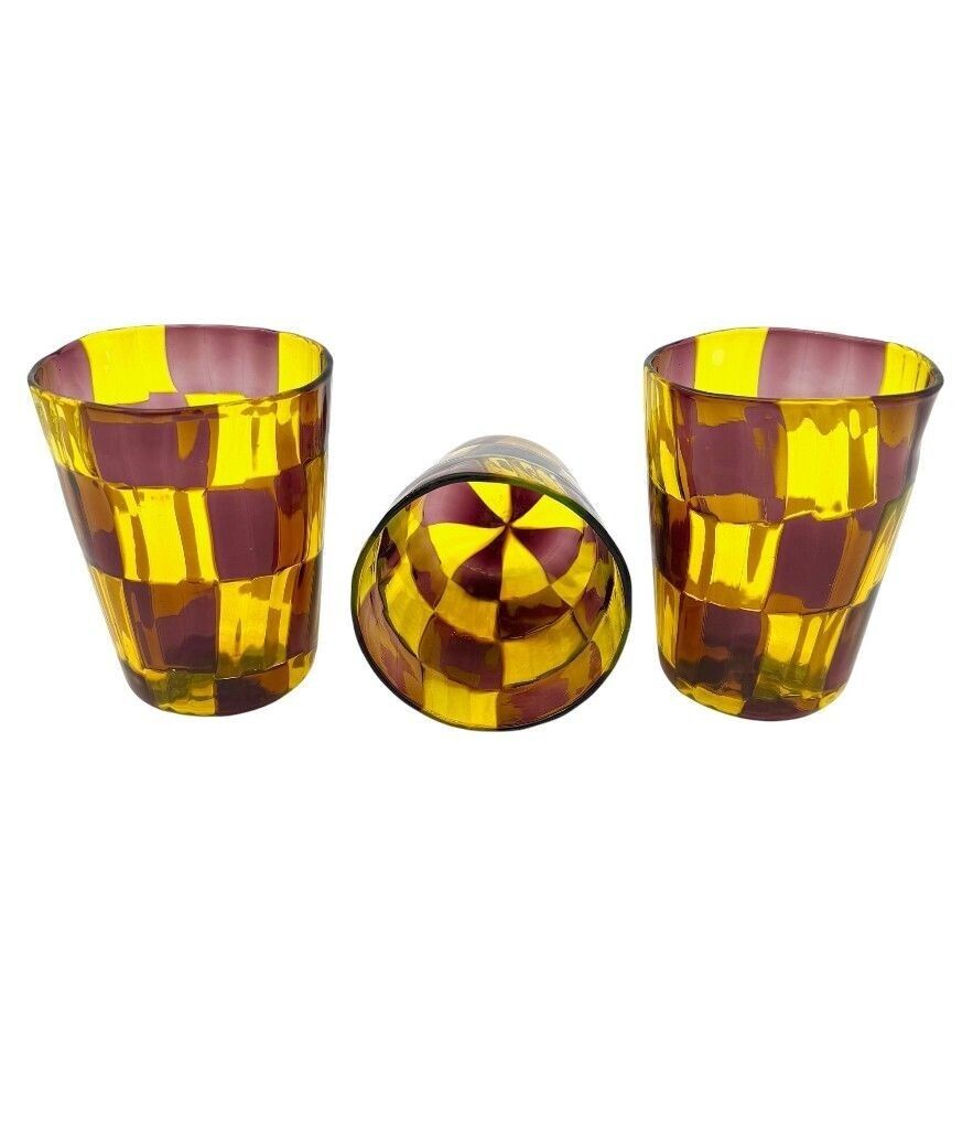 A Set Of Six Italian Handblown Murano Glass Tumblers photo for sale