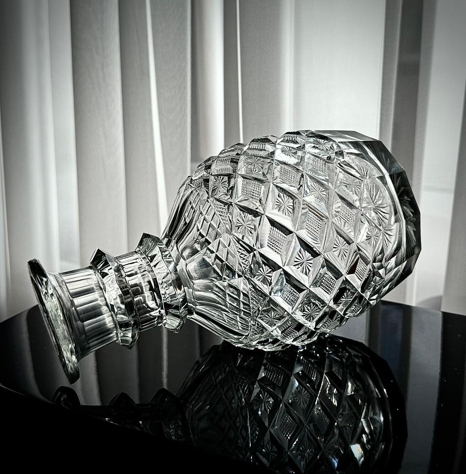 Pair Of Victorian Cut Glass Decanters With Diamond & Hobnail Cutting, England C.1880–1900 photo buy