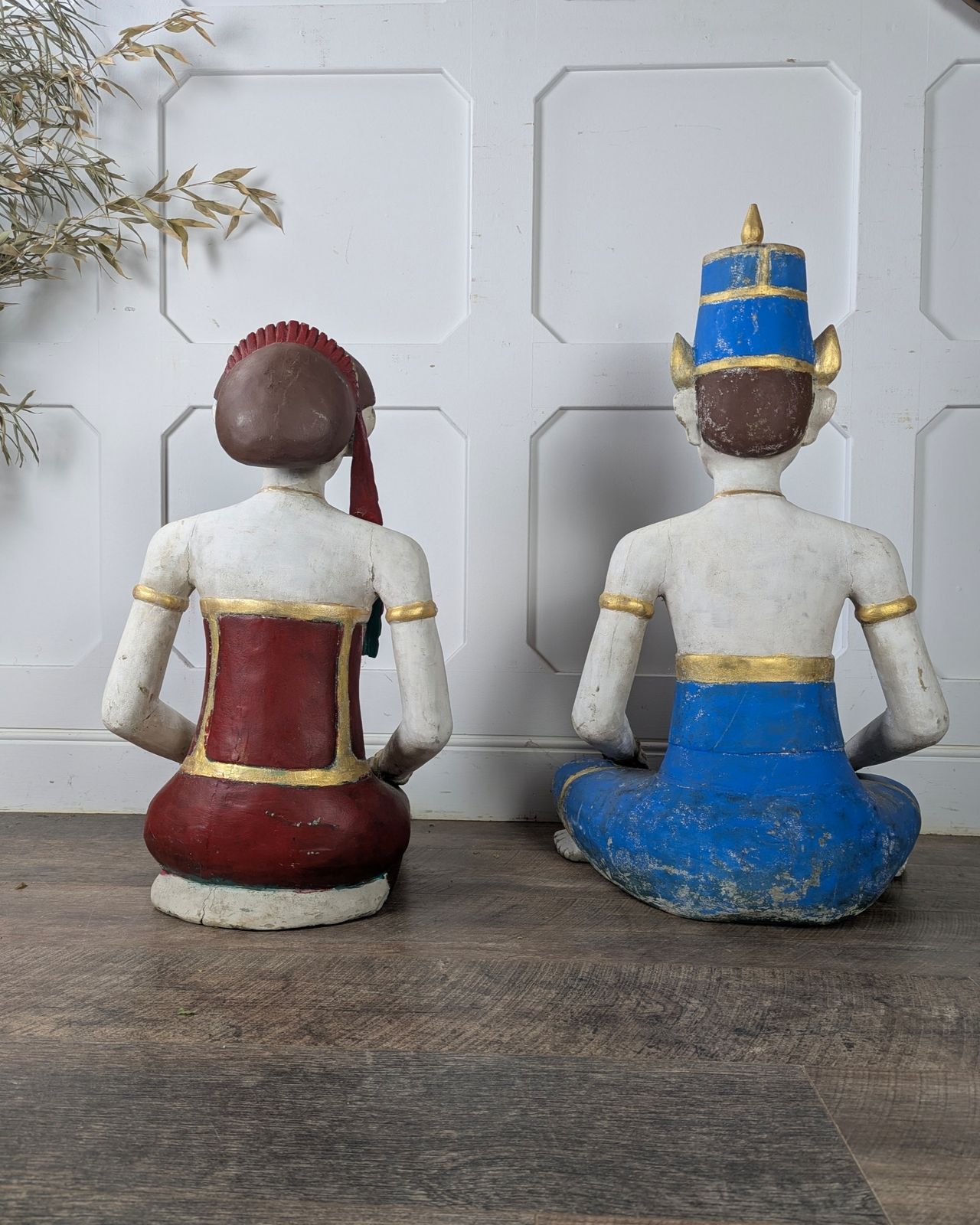 Loro Blonyo Pair (Near Life Size) – Javanese Wooden Statues photo 330.0