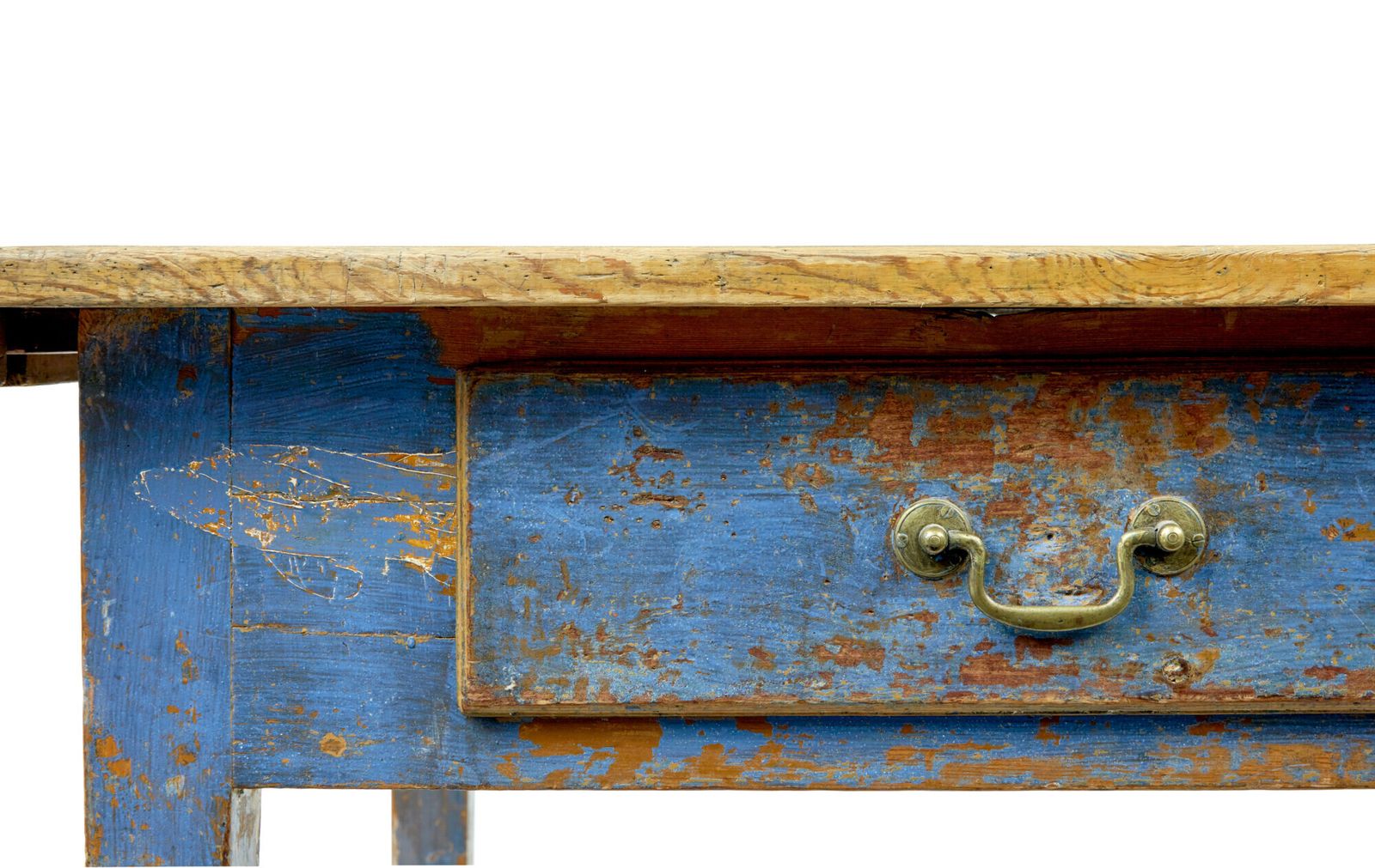 19th Century Scandinavian Painted Pine Bakers Table photo Furniture