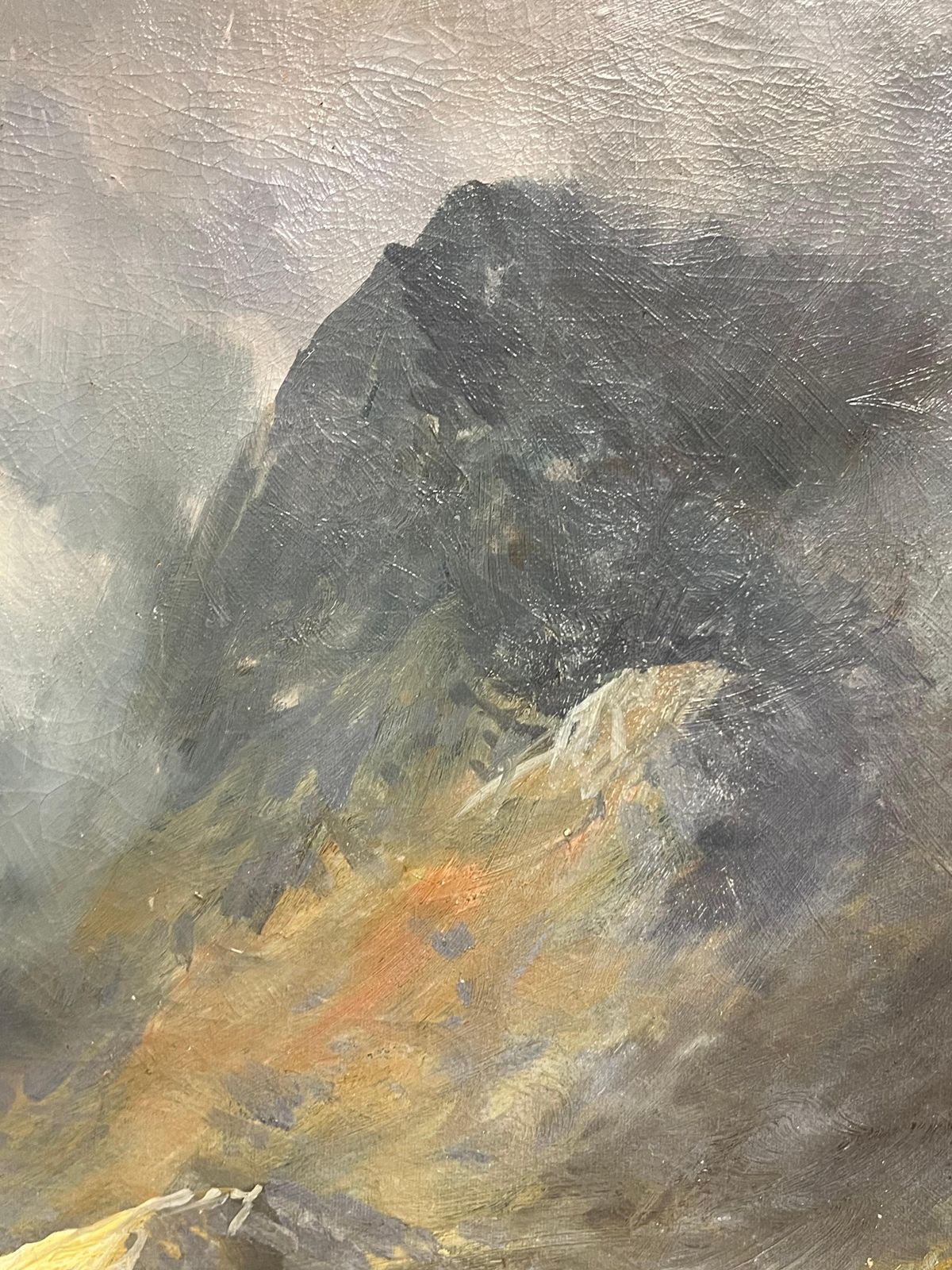 photo for sale F. E. Jamieson Highland Loch Cottage Majestic Antique Scottish Landscape Oil Painting 1920's