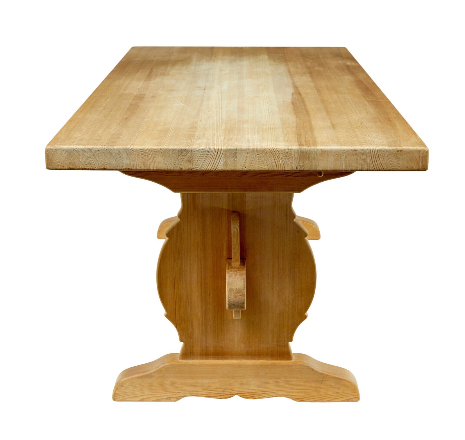 Mid Century Swedish Solid Pine Dining Table photo Furniture