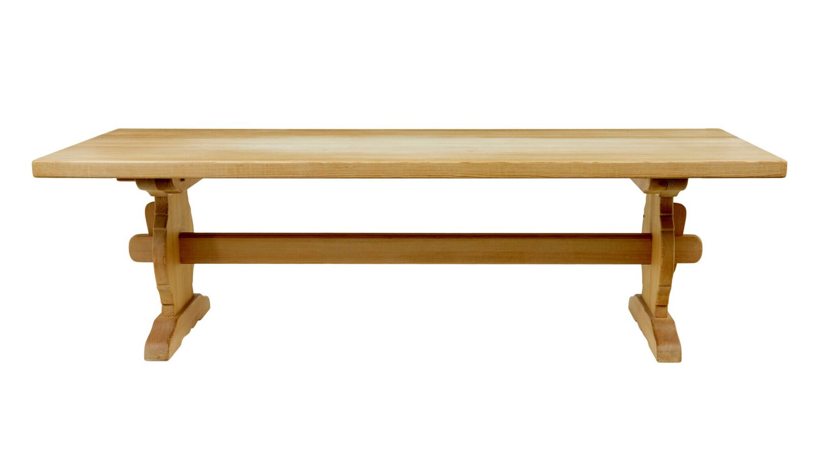 Mid Century Swedish Solid Pine Dining Table photo vinterior