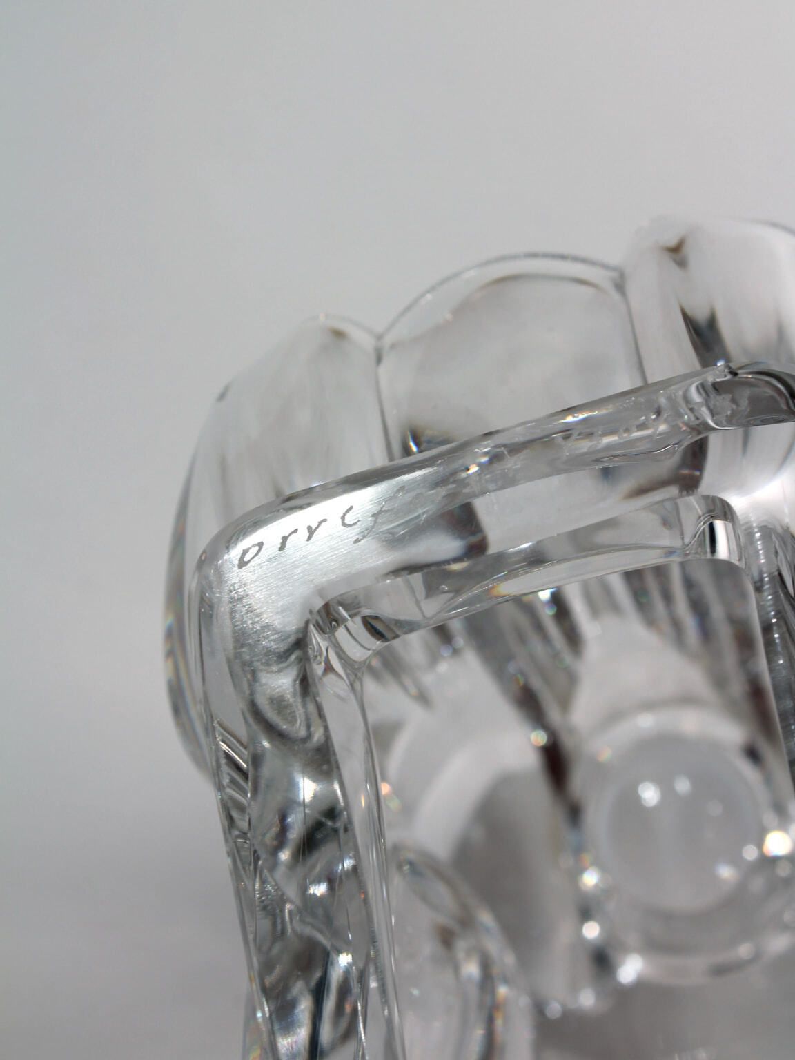 Lars Hellsten "Tulip" Full Lead Crystal Glass Vase, For Orrefors, Sweden photo Home Decor