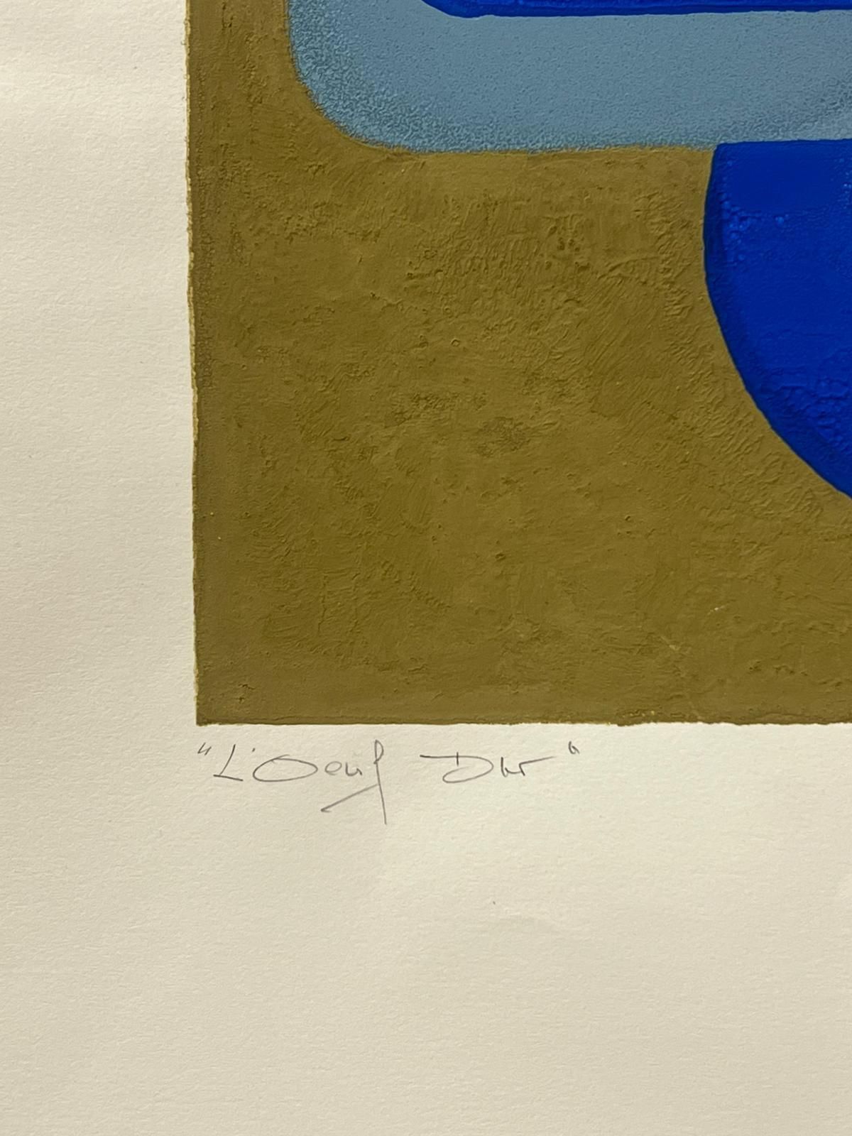 Arlette Martin 1970's French Geometric Abstract Painting Bold Modern Colours 20th Century photo for sale