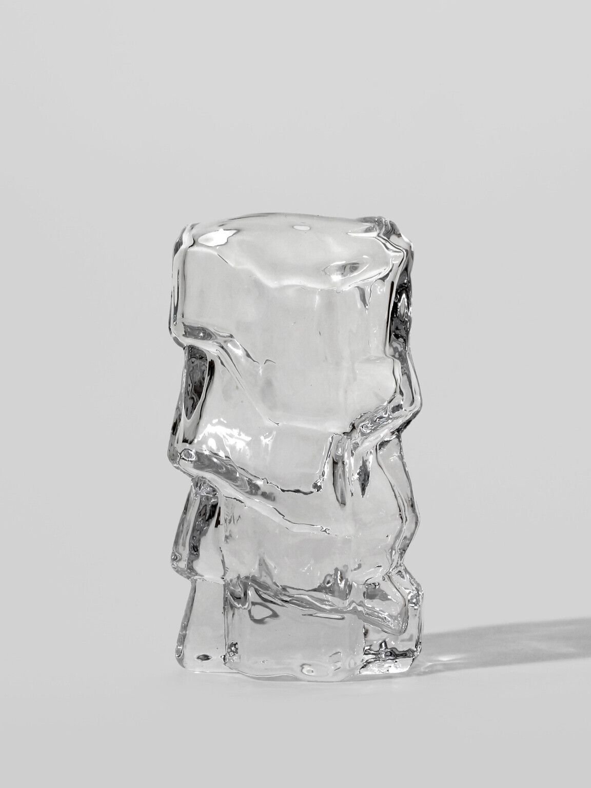 Tyko Axelsson Crystal Glass Vase, For Rejmyre, Sweden