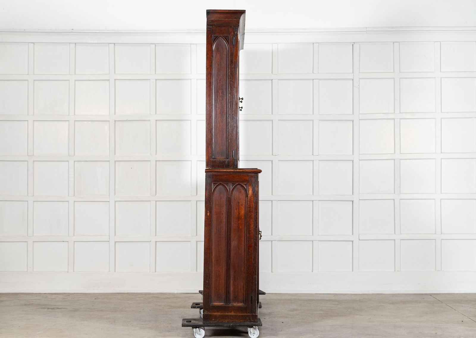 photo furniture Large 19thc Oak Glazed Library Bookcase