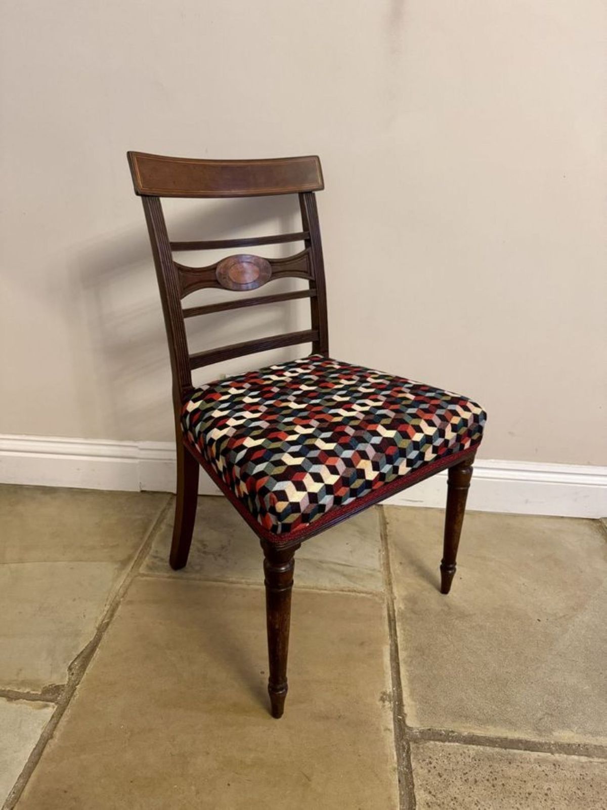 Vibrant Pair Of Regency Mahogany Inlaid Pair Of Chairs photo 795.0