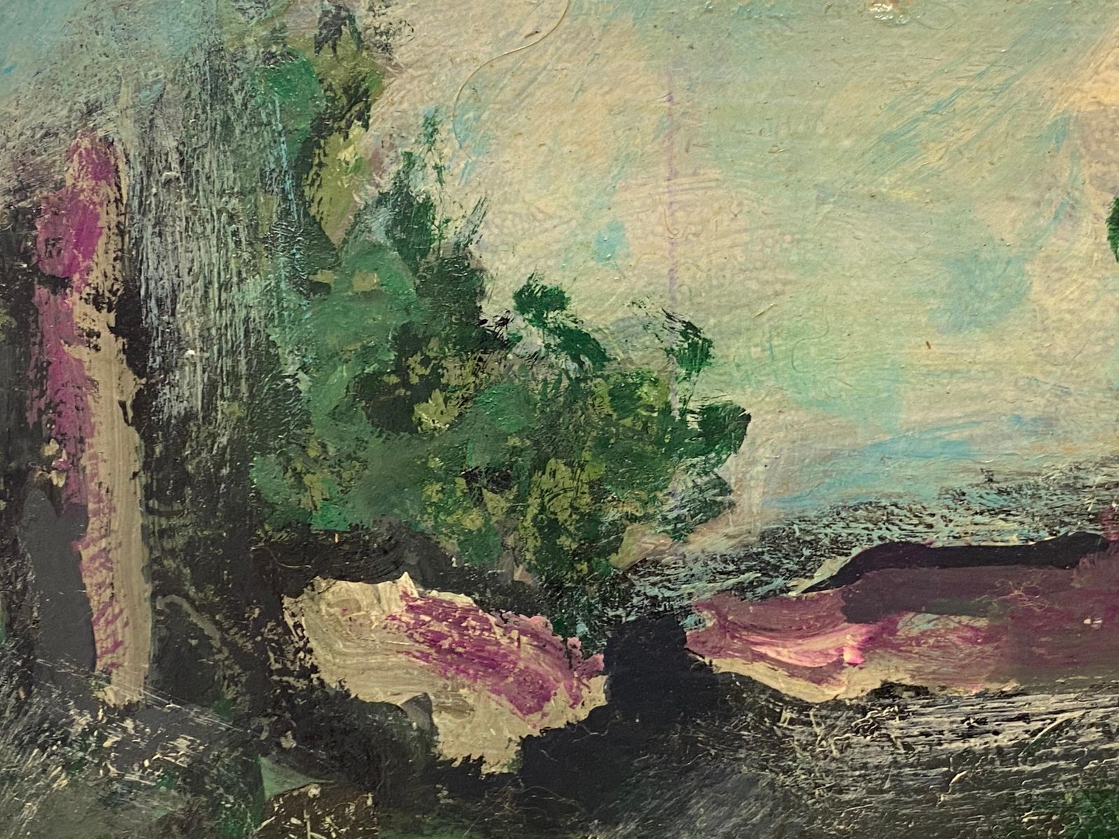 Jacques Pinon, French Expressionist Landscape Painting Late 20th Century photo for sale