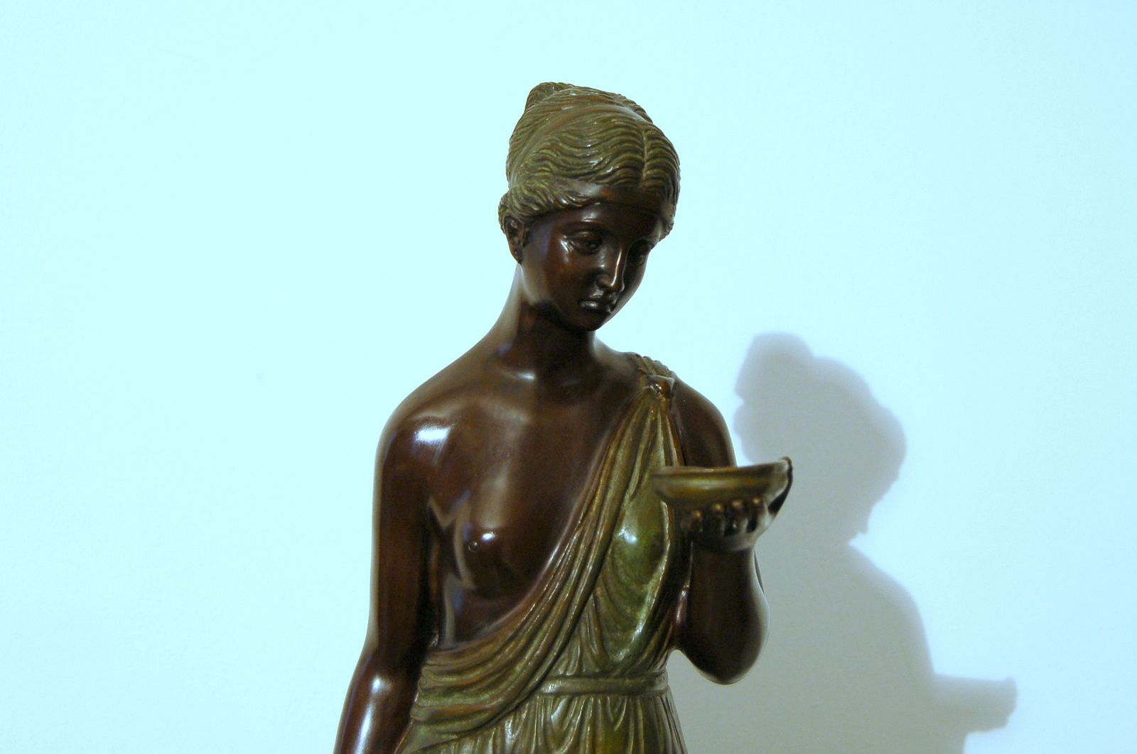 Bronze Sculpture / Hebe The Greek Goddess / James Hunt 19th Century / H 65 Cm photo for sale