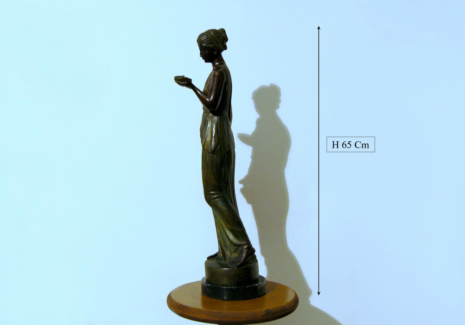 Art Bronze Sculpture / Hebe The Greek Goddess / James Hunt 19th Century / H 65 Cm photo