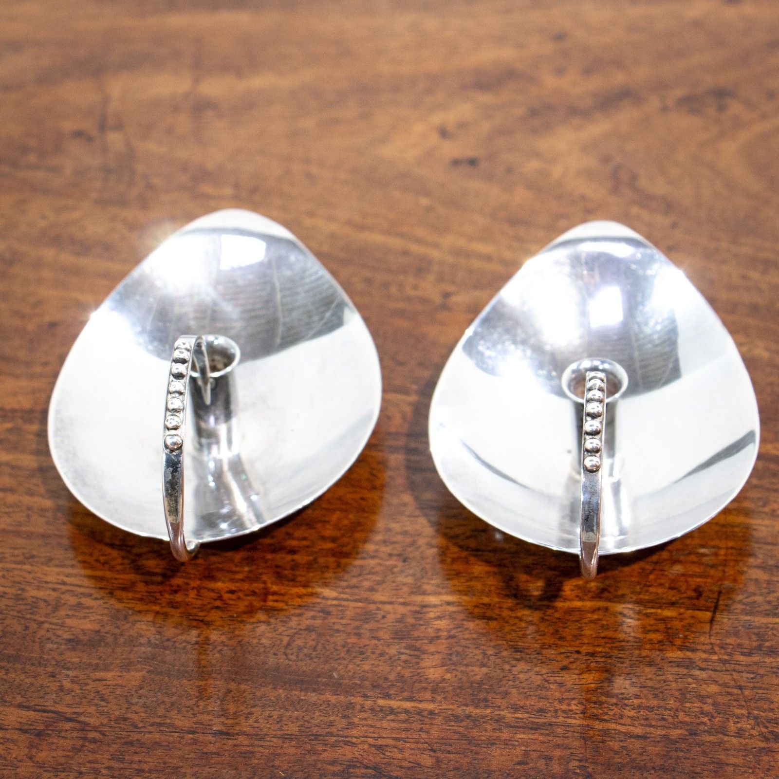 Two Stylish Silver Chambersticks By Geoffrey Guy Bellamy photo vintage