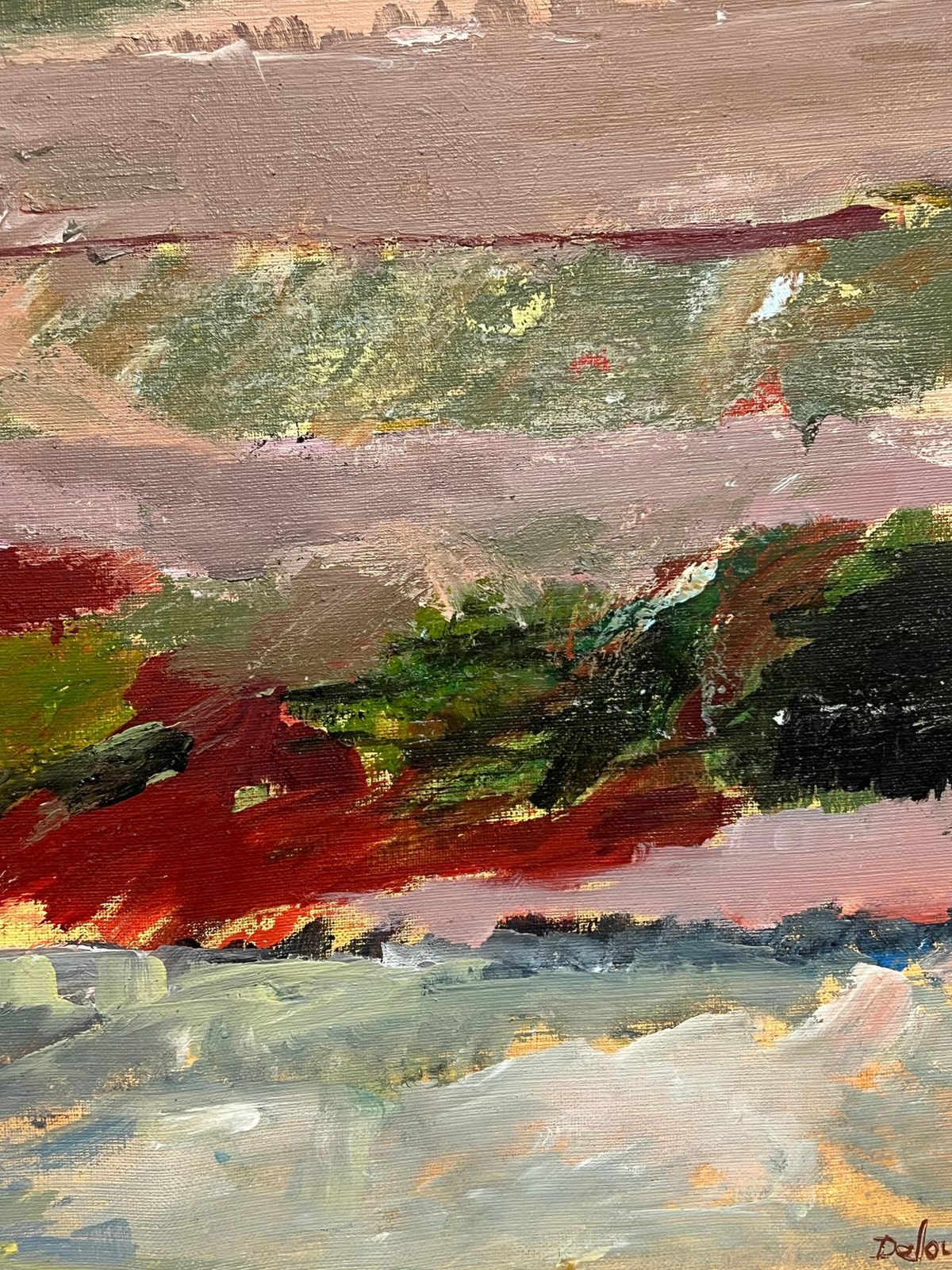 Marie Deloume (French Born 1942) Large French 20th Century Abstract Expression Oil Painting On Canvas photo buy