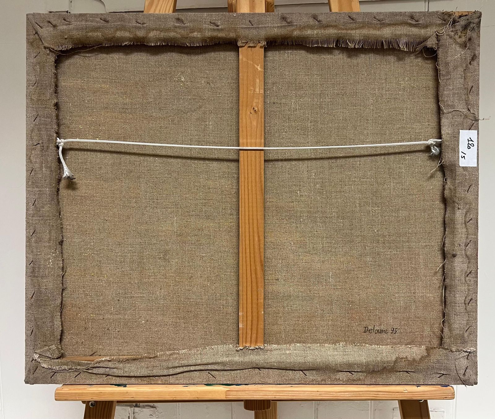 photo furniture Marie Deloume (French Born 1942) Large French 20th Century Abstract Expression Oil Painting On Canvas
