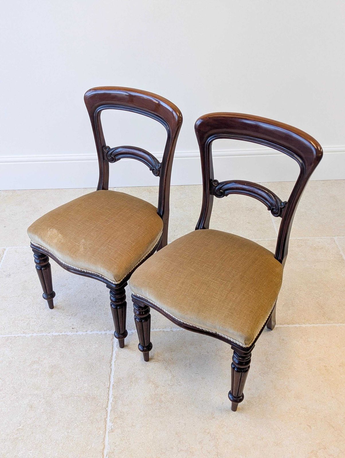 Furniture Set Of Four Antique Victorian Mahogany Dining Chairs C.1880 photo