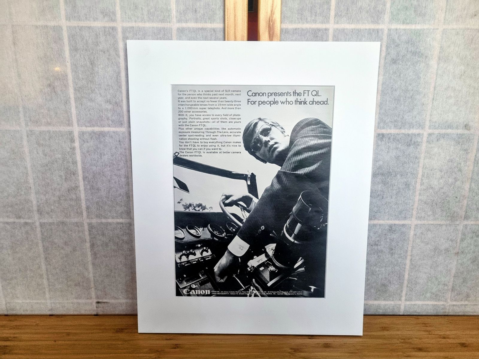 Vintage Camera Print Advertisement, Canon Magazine Ad, 1960s Black And White Wall Art photo 65.0
