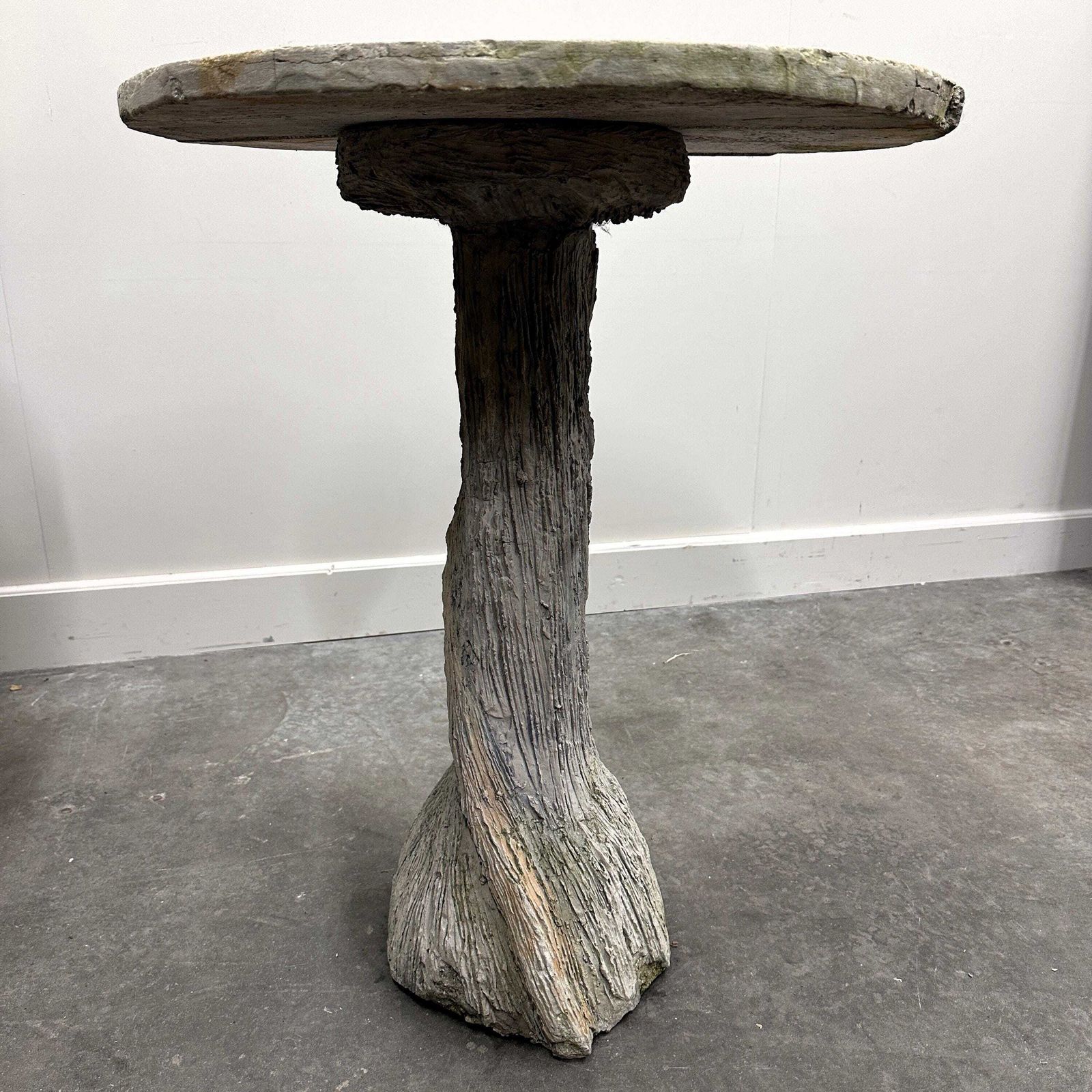 1693.0 Pair Of Vintage Faux Bois Side Tables With Terrazzo Tops, Europe, 1970s. photo