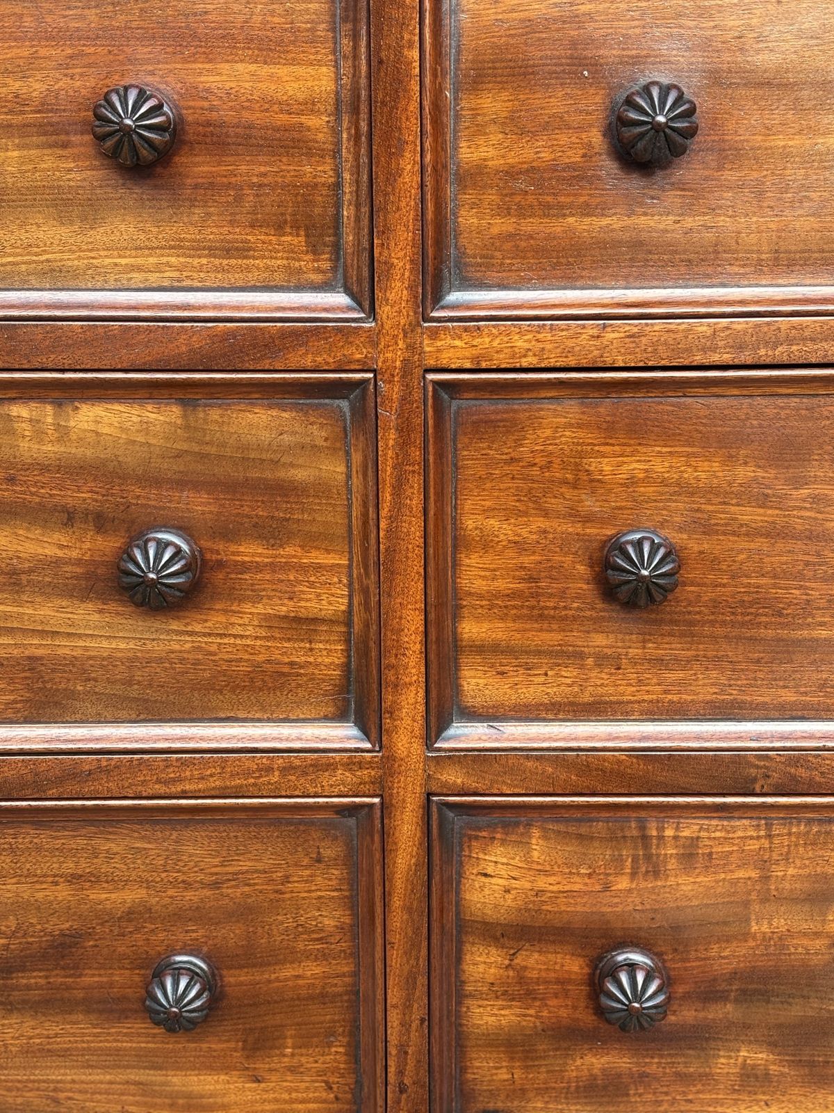photo buy Early 19th Century Regency Period Tall Mahogany Wellington Base Open Library Bookcase