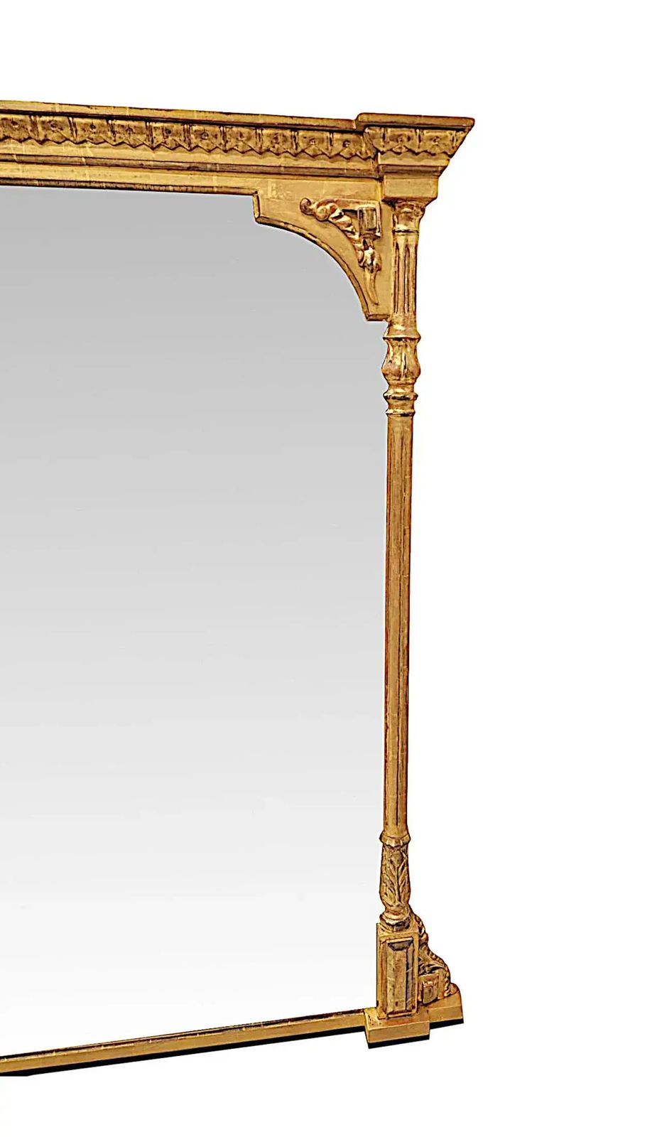 A Stunning Large Size 19th Century Giltwood Overmantel Mirror photo 7840.9875