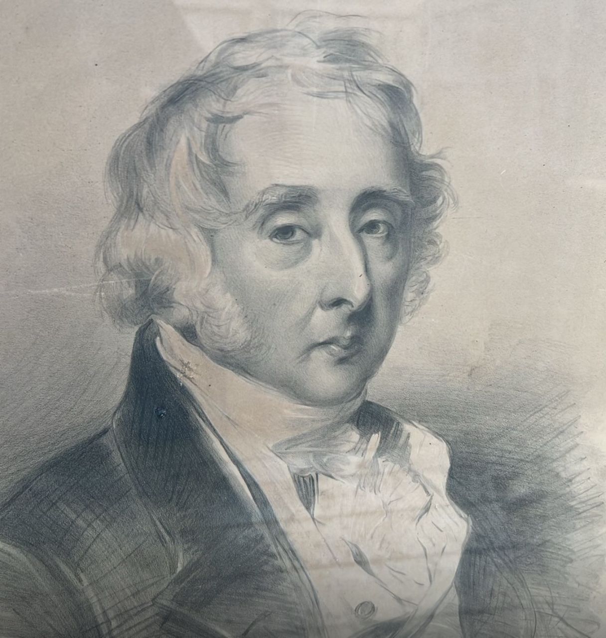 Early C19th Pencil Portrait Of W. M. Milner Of Nun Appleton, C.1838 photo furniture