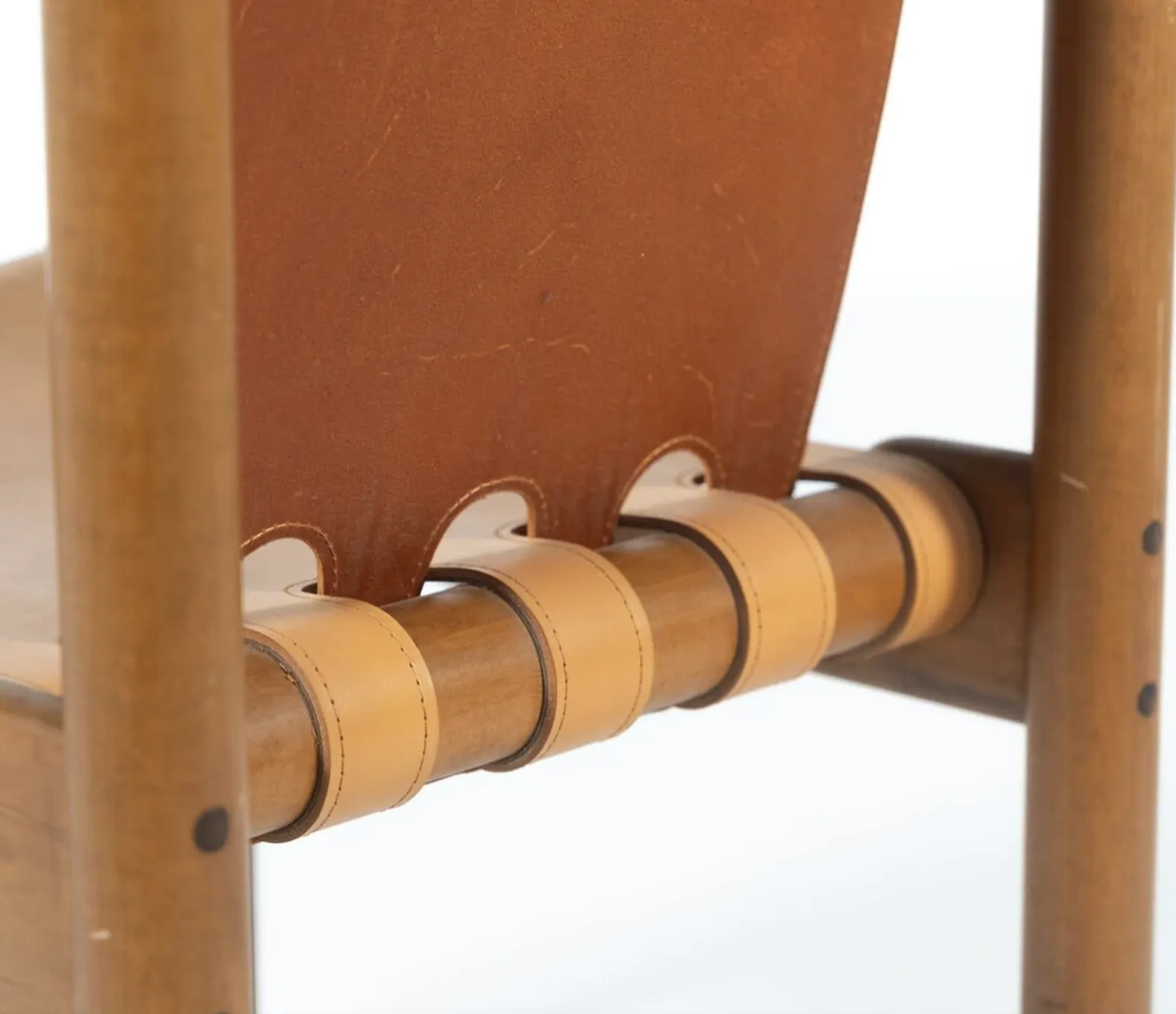 photo for sale Mid Century Modern Set Of 6 Leather Dining Chairs By Ilmari Tapiovaara