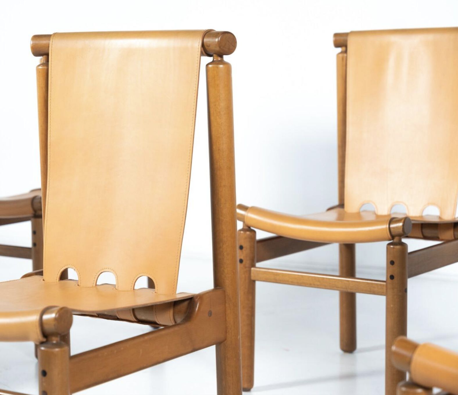 5000.0 Mid Century Modern Set Of 6 Leather Dining Chairs By Ilmari Tapiovaara photo