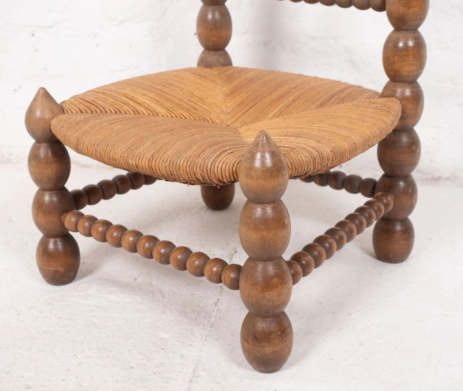 445.0 Vintage Low Bobbin Chair In The Style Of Charles Dudouyt photo