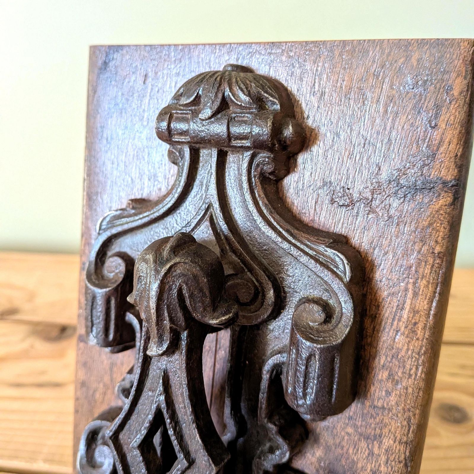 An Antique French Cast Iron Door Knocker   Super Quality C1850 photo vinterior