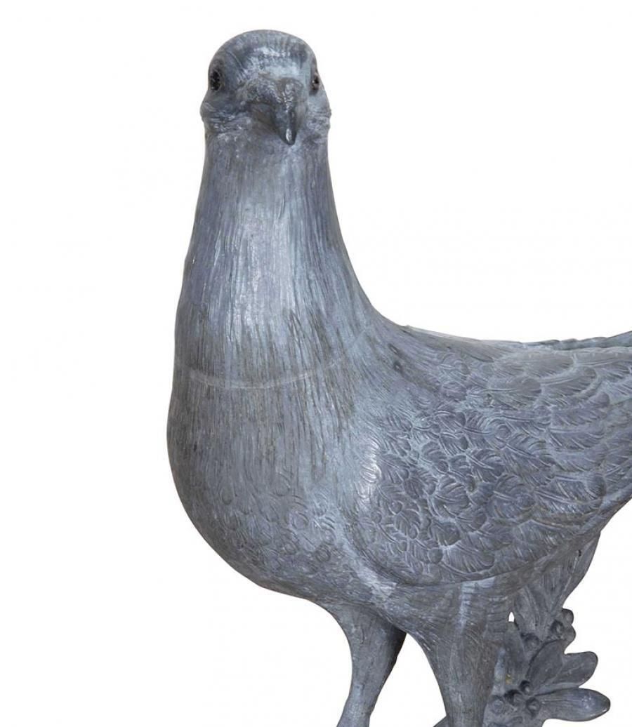 Late 19th Century French Decorative Metal Pigeon photo 950.0