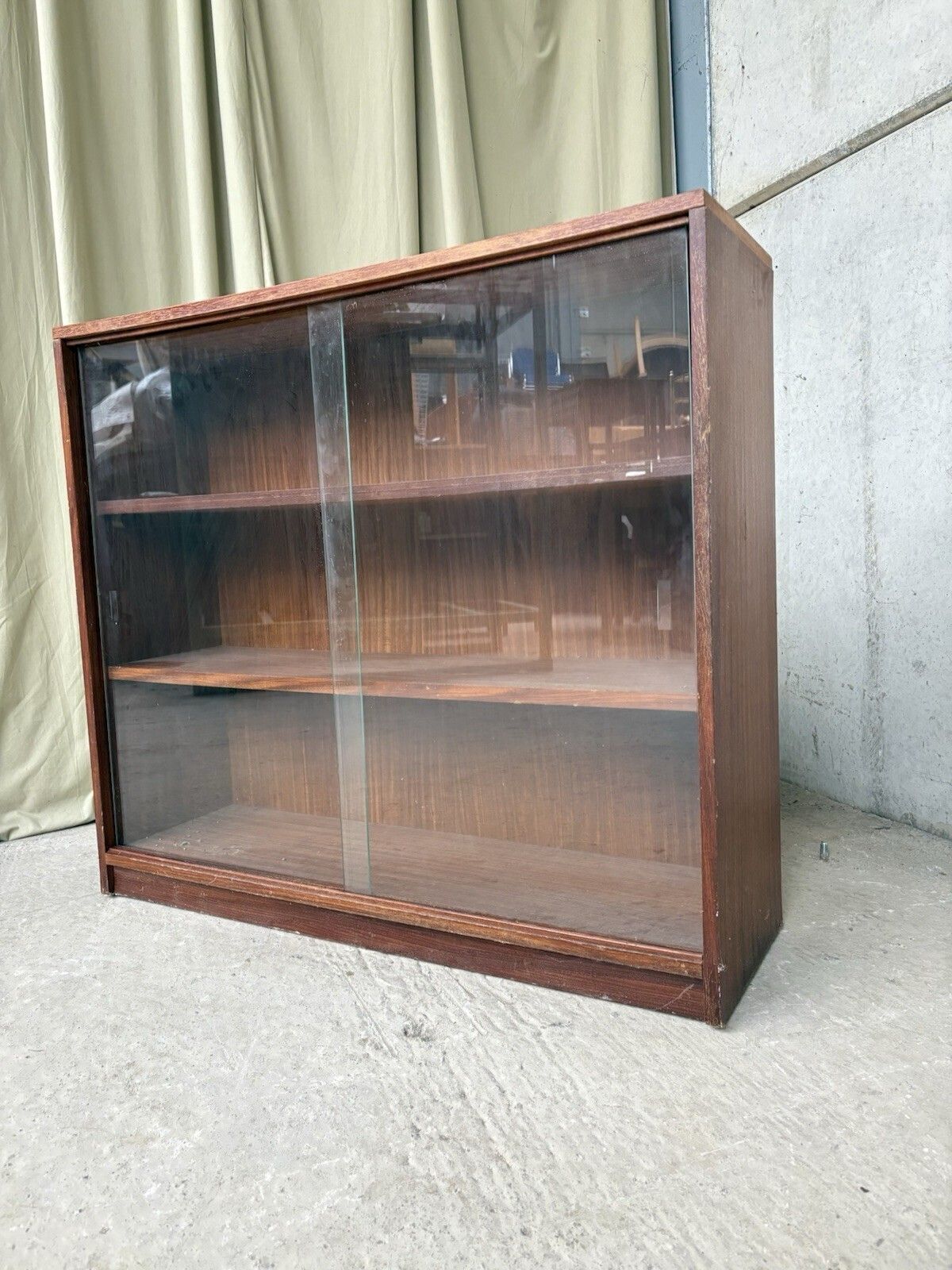 Vtg Mid Century Media Cabinet Bookcase Wall Unit Scandi Danish Retro R968 photo furniture