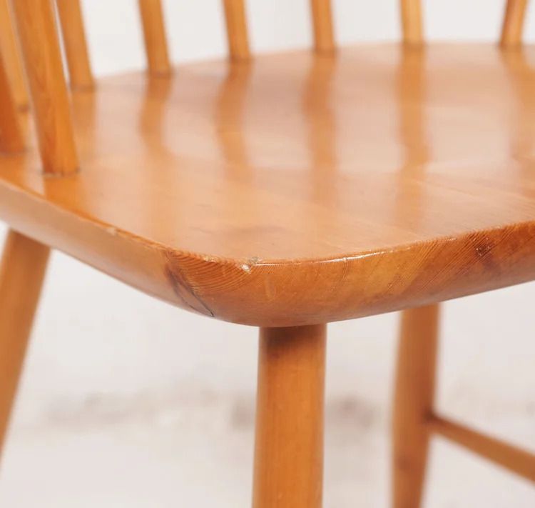 525.0 Pair Of Danish Pine Chairs By Ole Jorgensen For Tarm Stole photo