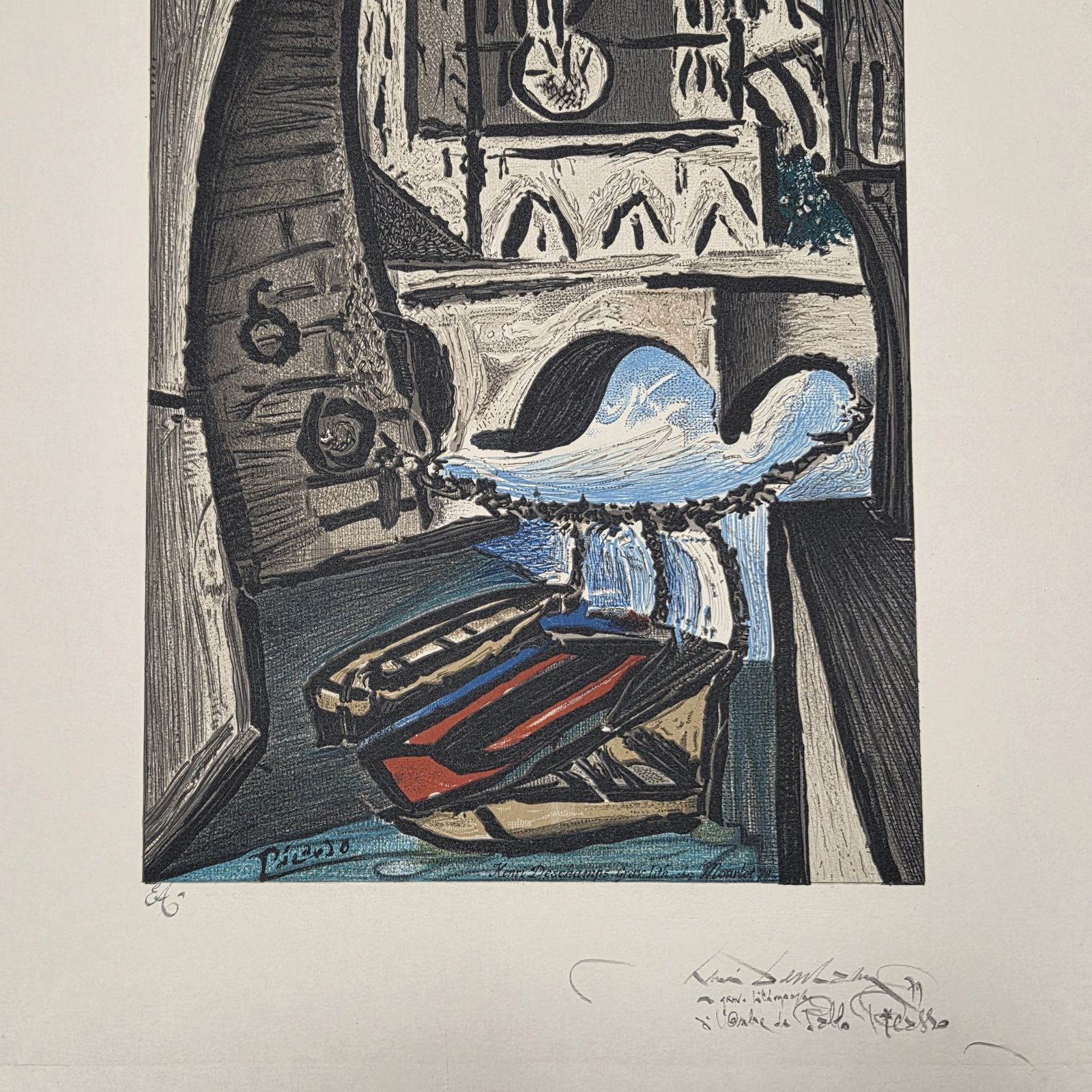 Pablo Picasso (D’après) – La Seine Et Notre Dame, Lithographie Ea, Mourlot Paris photo for sale