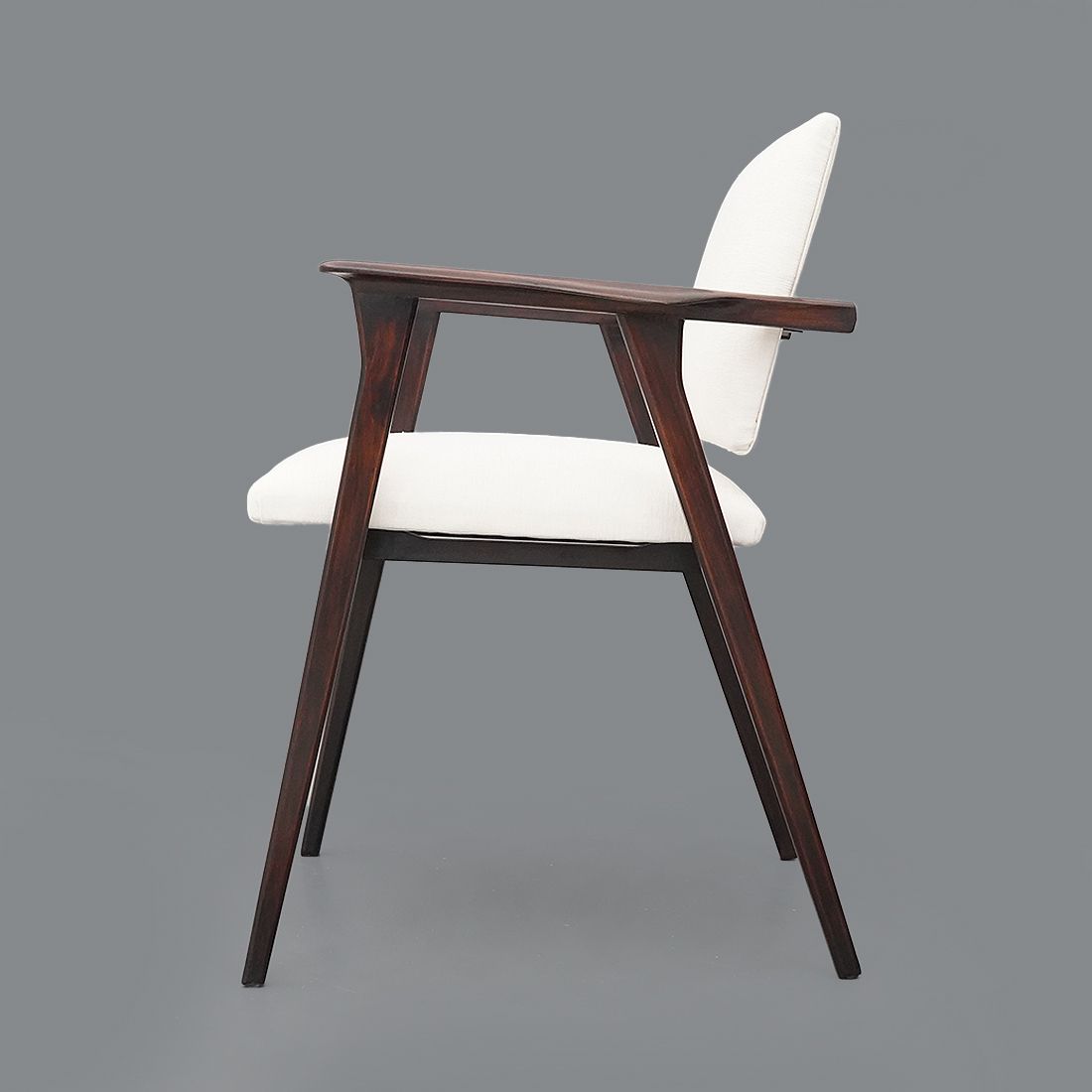 photo furniture Pair Of Armchairs With Wooden Armrests, 1950s