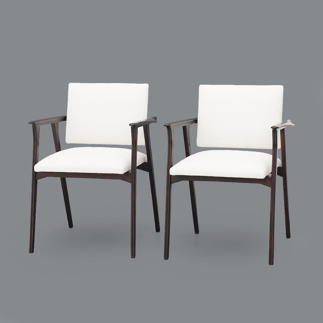 Pair Of Armchairs With Wooden Armrests, 1950s photo buy