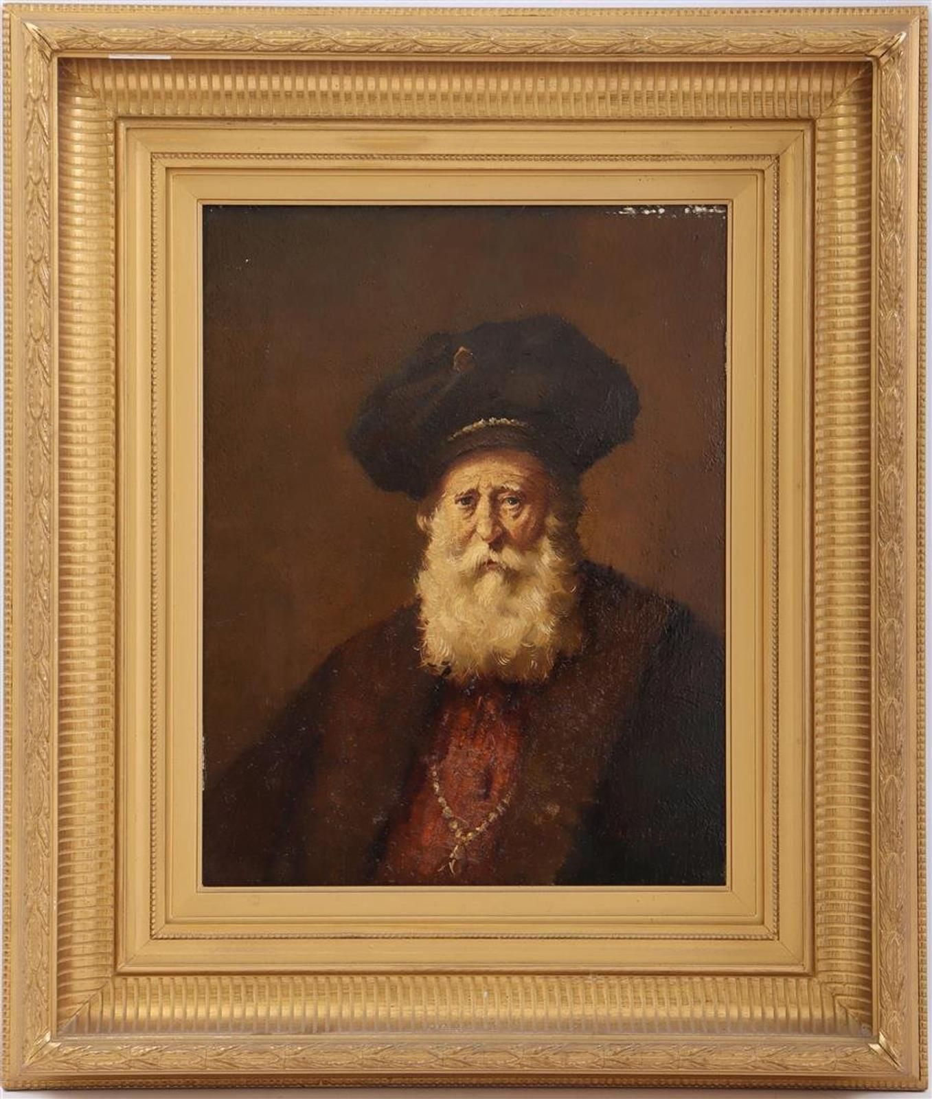 Portrait Of A Man By Evert Jan Ligtelijn In The Style Of Rembrandt Van Rijn