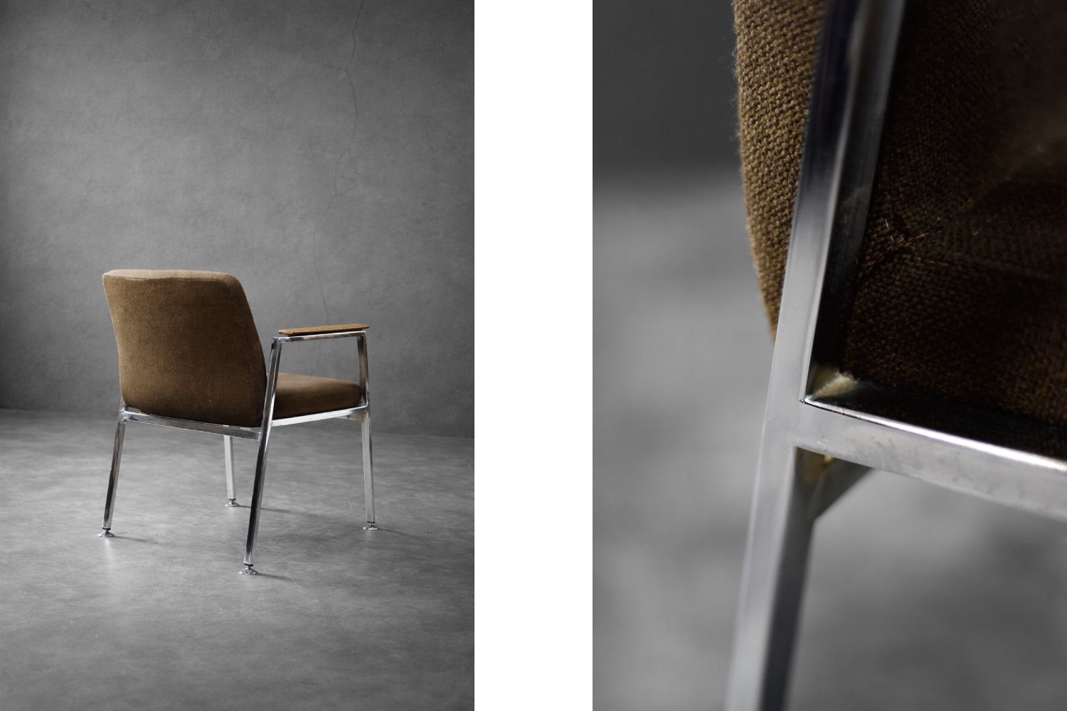 1152.0 Mid Century Modern German Brown Conference Chair From Drabert, 1970s photo