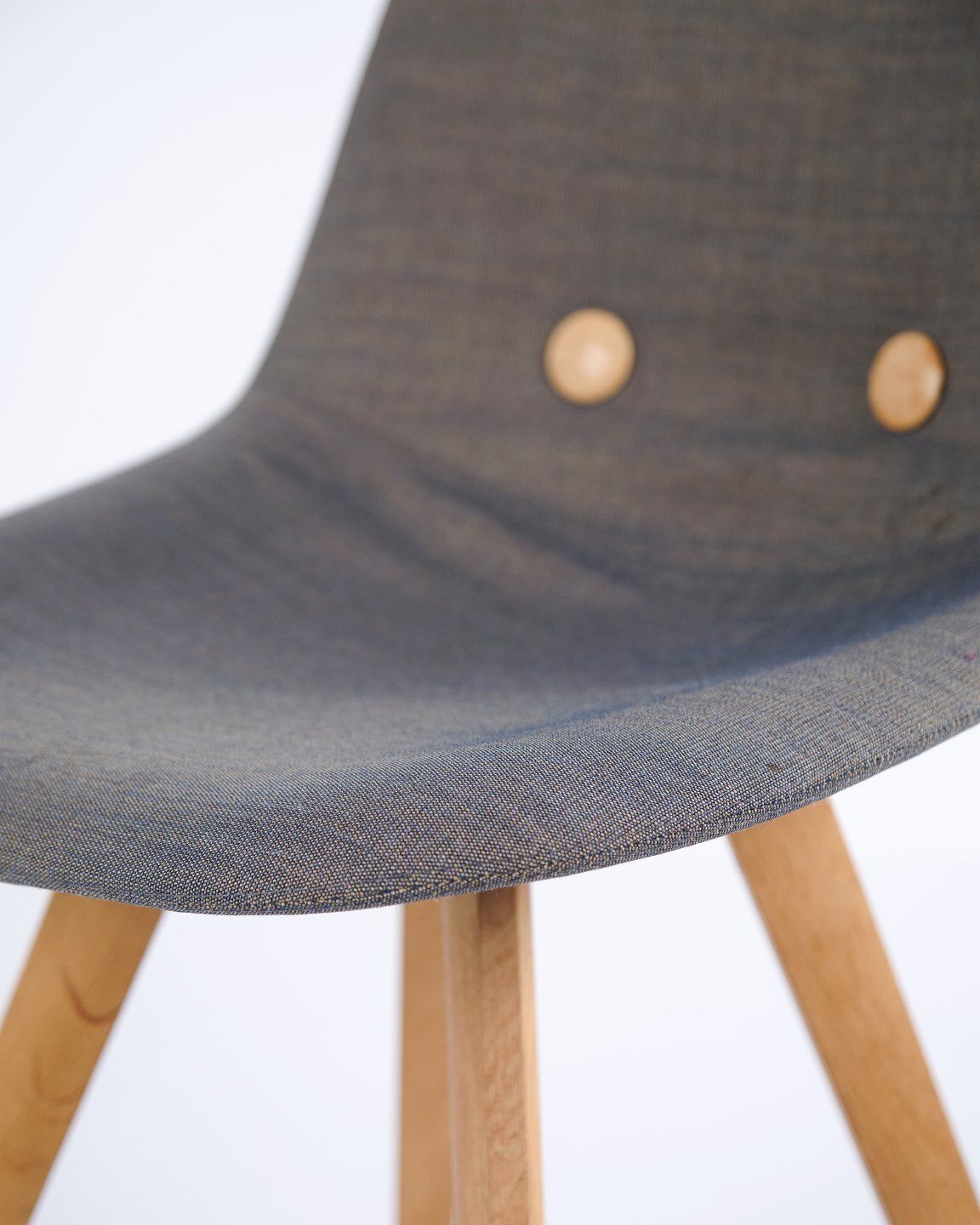 Eyes Wood Chair   Erik Jørgensen   Medium Gray Upholstery   Solid Wood photo buy