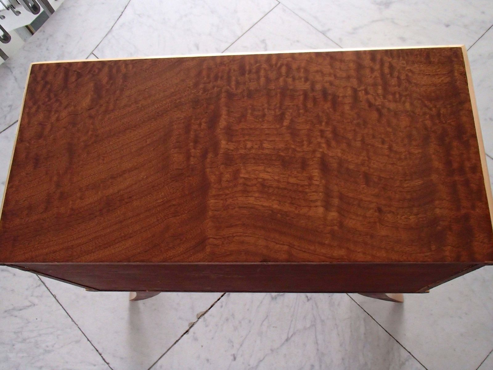 Pair Of Art Deco Canadian Maple Eye On Birch Side Table Nightstands photo vinterior