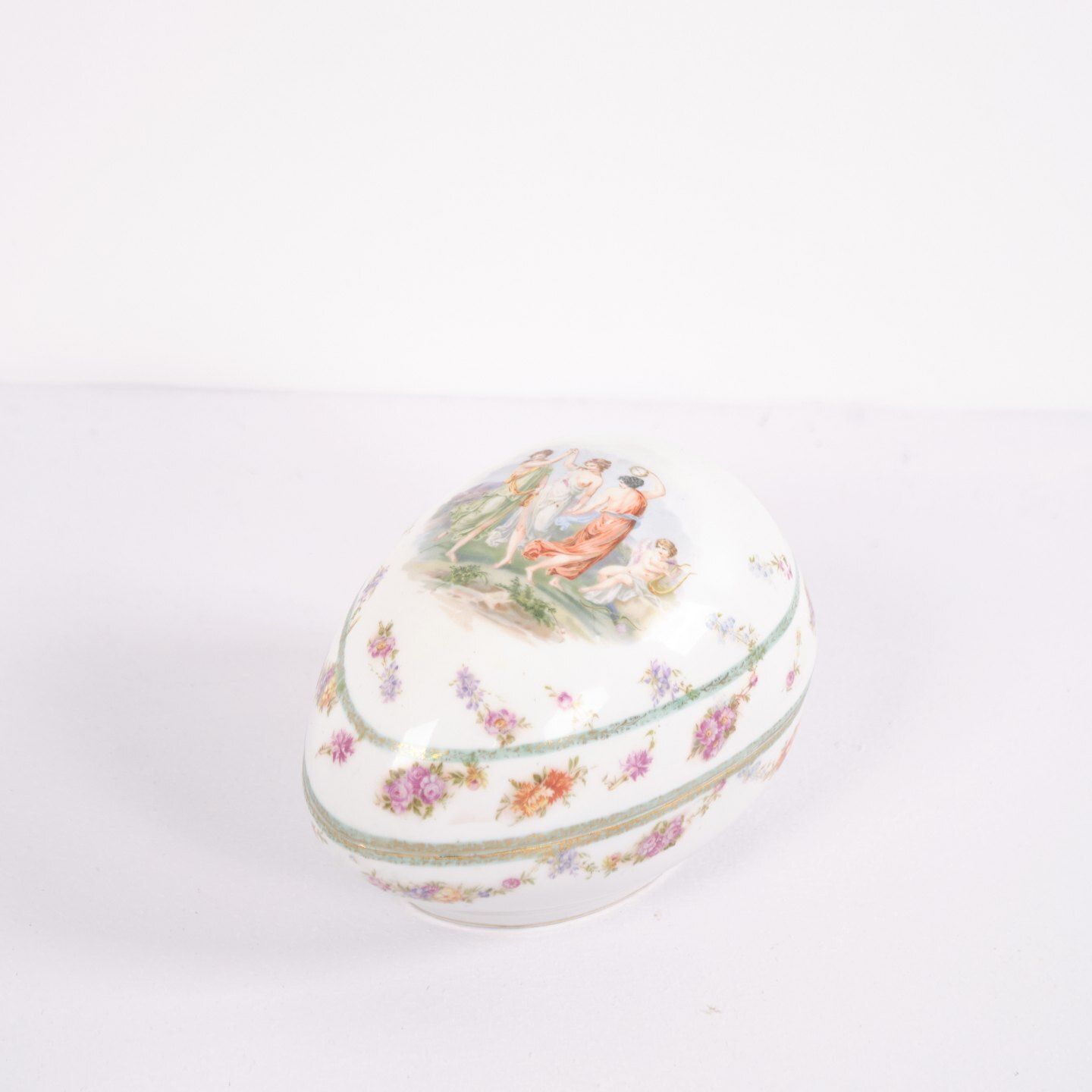 French Jewelry Box   Hand Painted Motif   1890s photo Home Decor