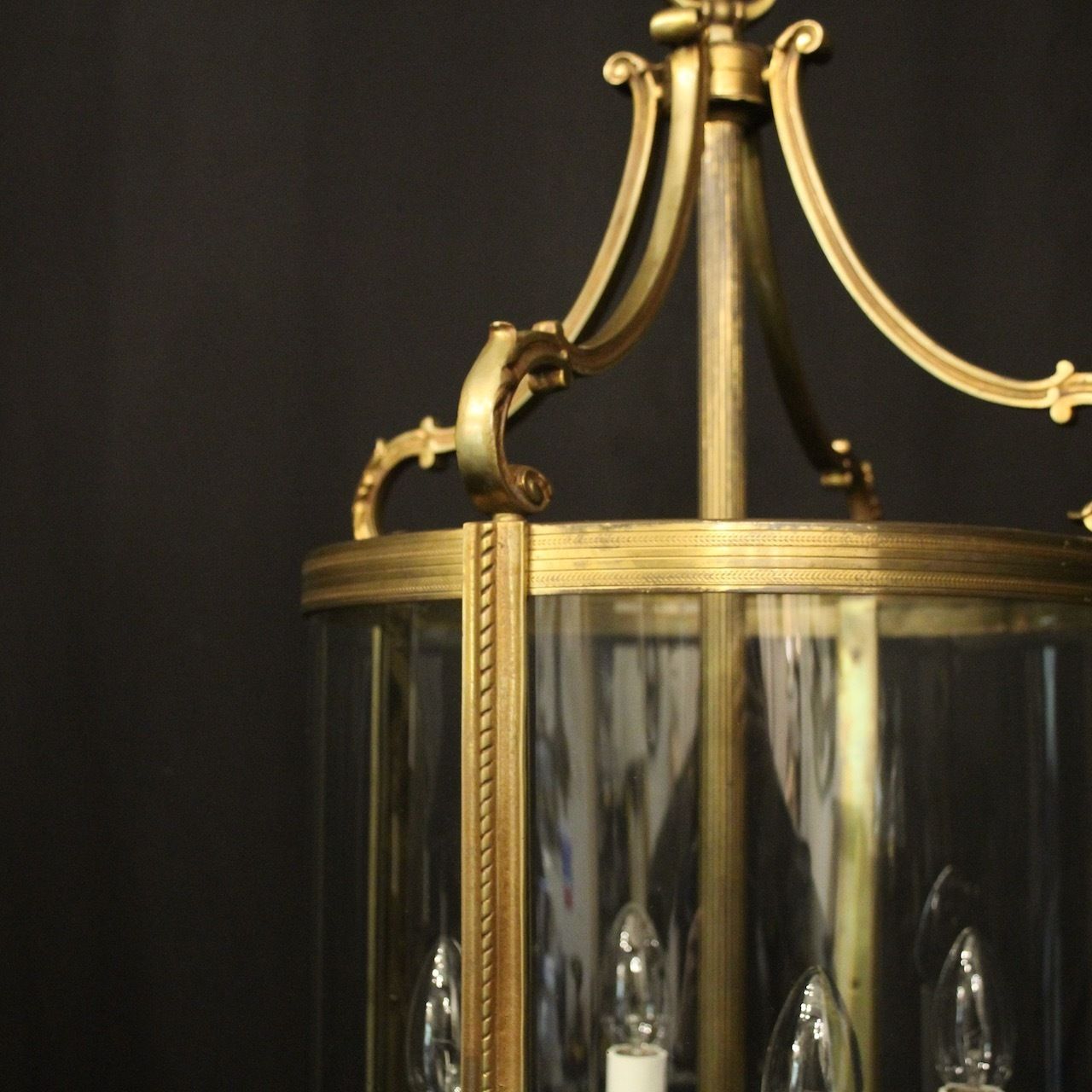 French Gilded Bronze Antique Hall Lantern photo Lighting