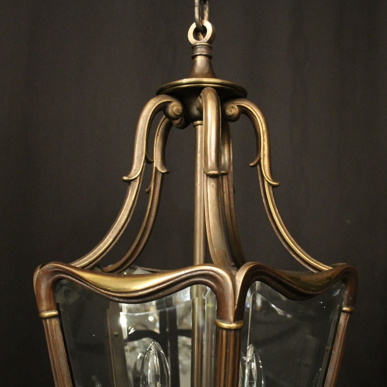 photo furniture French Bronze Twin Light Antique Hall Lantern