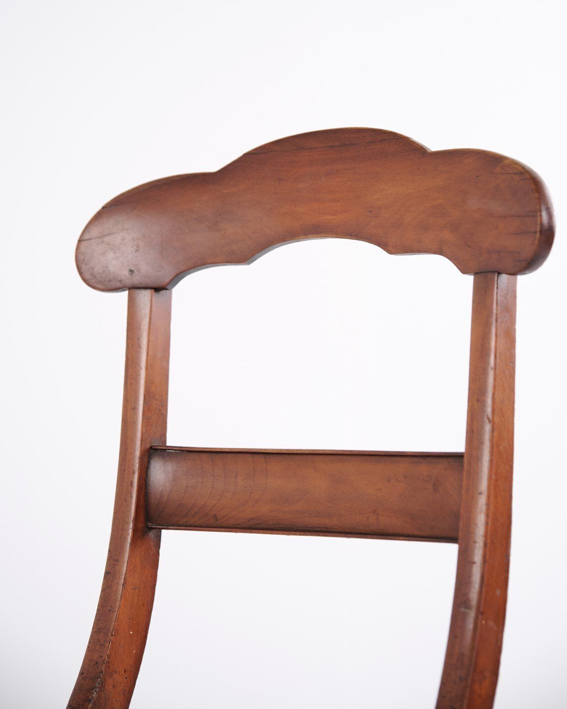 Dining Chair / Hall Chair   Mahogany   Floral Fabric   Late Empire photo vintage
