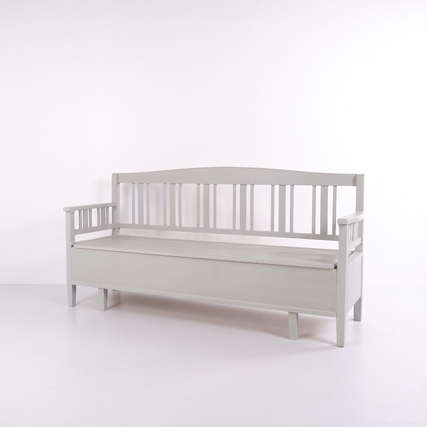 Swedish Bench   Grey Painted   Antique   Painted Pine   Year 1860s photo Furniture