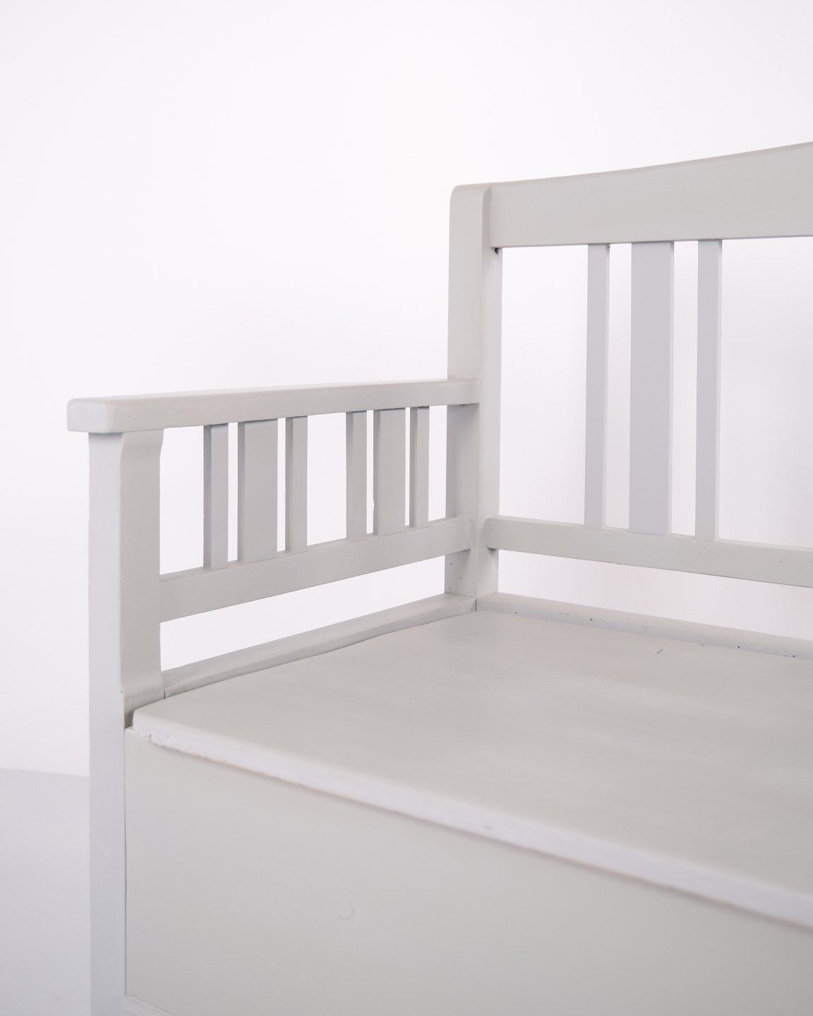 Swedish Bench   Grey Painted   Antique   Painted Pine   Year 1860s photo vinterior