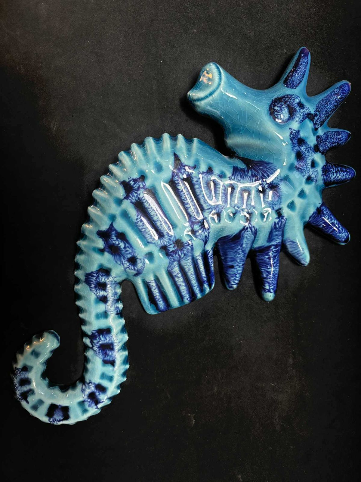 Seahorse Decor Patina Blue Wall Decor Art Coastal Decor Aqua Blue Copper Kitchen Beach