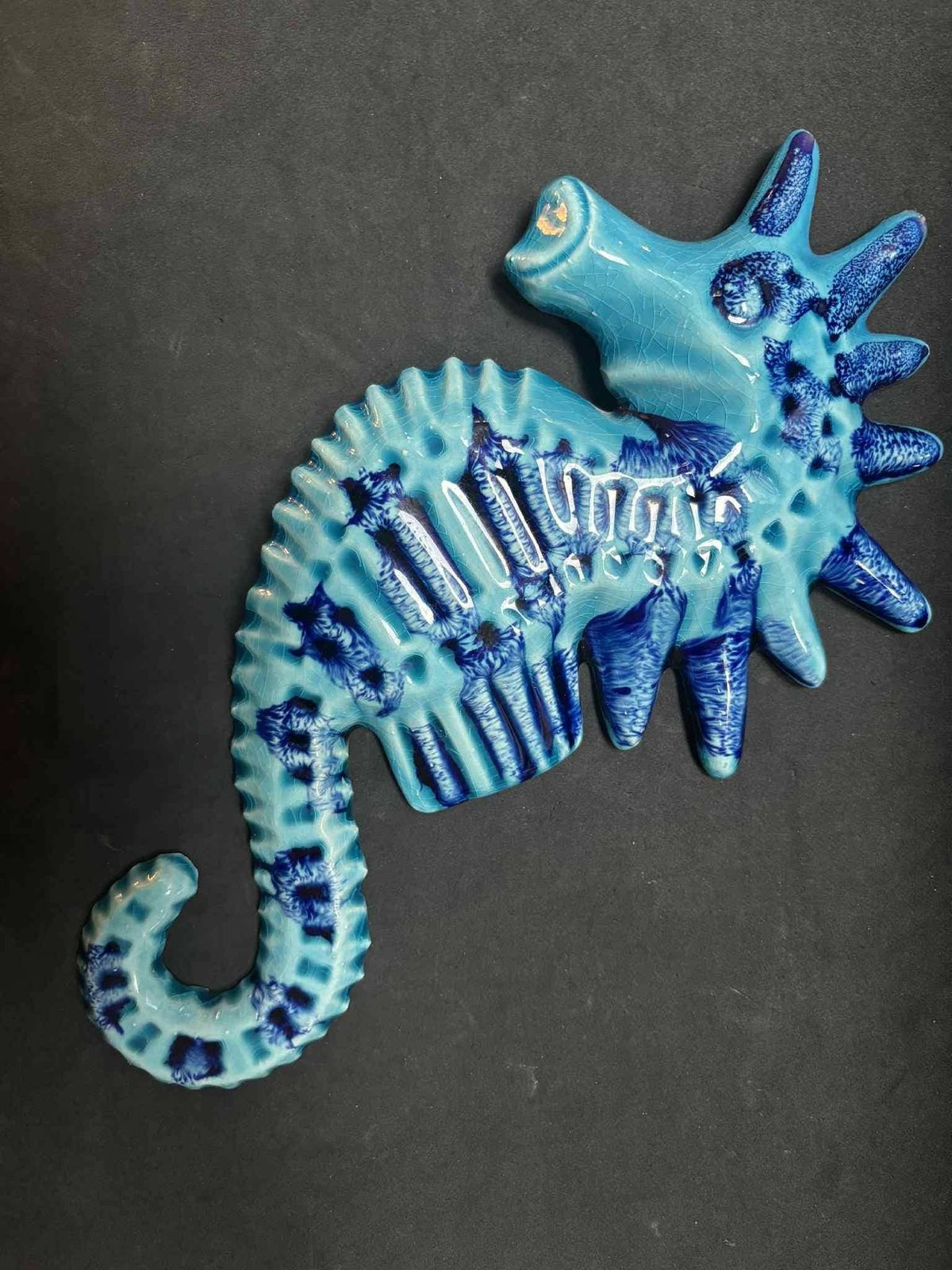Zeepaardje Decoratie Patina Blauw Wanddecoratie Kust Aqua Blauw Koper Keuken Strand photo buy