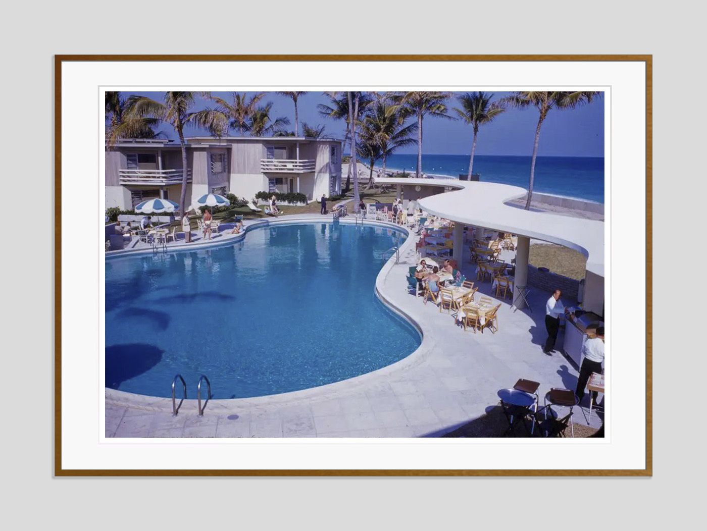 Toni Frissell 'La Coquille Club' Archival Pigment Print Framed In Brown photo furniture