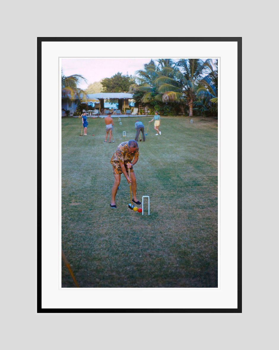 Toni Frissell 'Croquet At The Mill Reef' Archival Pigment Print Framed In Black photo furniture