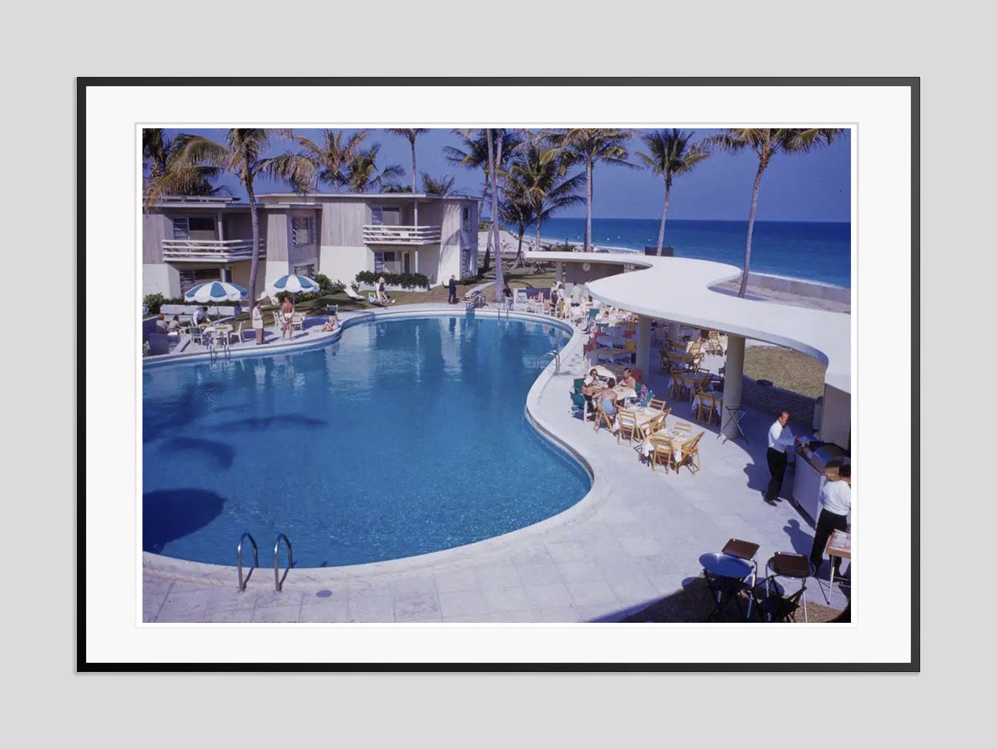 Toni Frissell 'La Coquille Club' Archival Pigment Print Framed In Black photo furniture